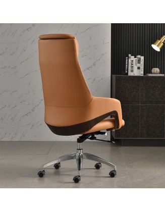 Office Boss Chair Italian Luxury Leather Computer Chair Comfortable Office Chair for Long Hours of Sitting Business Executive Chair