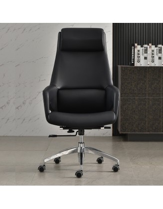 Office Boss Chair Italian Luxury Leather Computer Chair Comfortable Office Chair for Long Hours of Sitting Business Executive Chair
