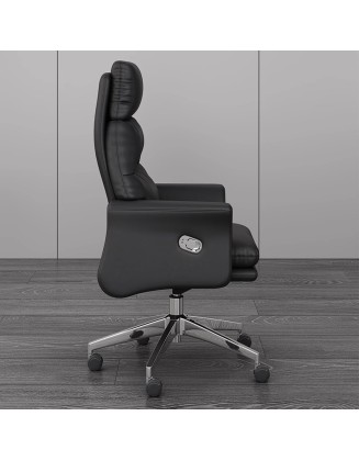 Office chair, luxury executive chair, computer chair, lumbar support, height-adjustable, thick cushion, ergonomic chair