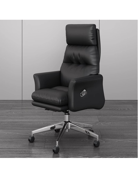Office chair, luxury executive chair, computer chair, lumbar support, height-adjustable, thick cushion, ergonomic chair