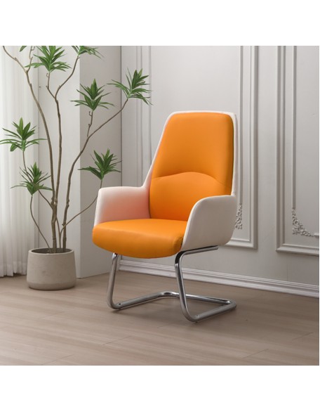 Meeting Negotiation Chair Bow-shaped Office Chair Comfortable Long-term Seating Height-adjustable Staff Chair