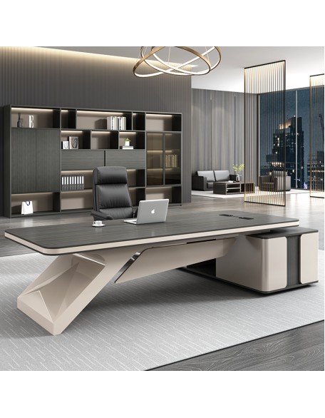 Luxury wooden filing cabinet for office documents, storage cabinet for books, background cabinet for manager's office