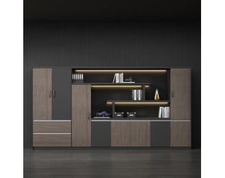 Boss File Cabinet with Lock Storage Cabinet Office Wooden Modern Office Background Cabinet Archive Bookcase